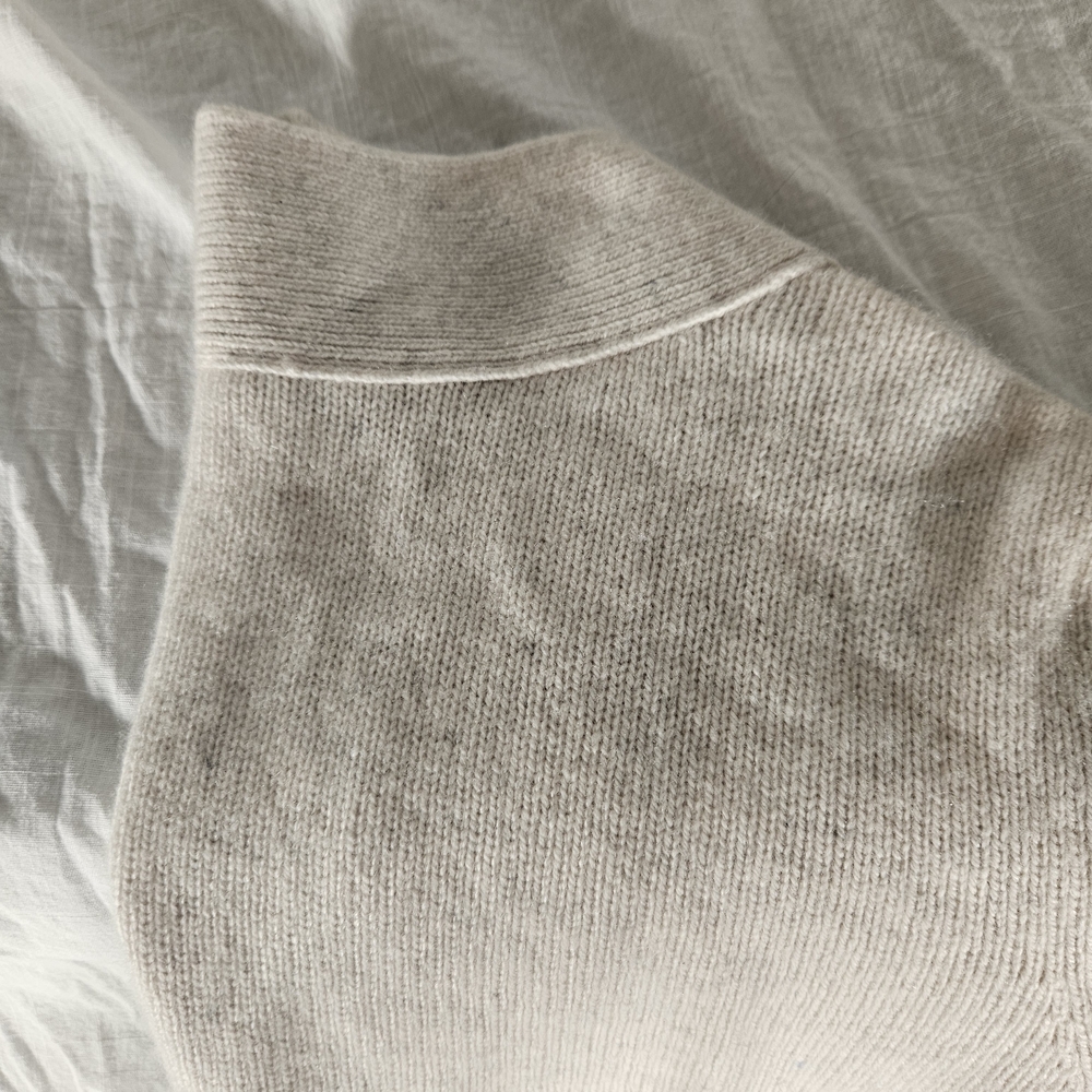 Vince Cream Cardigan 100% Cashmere Sweater with Cable-Knit Texture - Picture 6 of 7